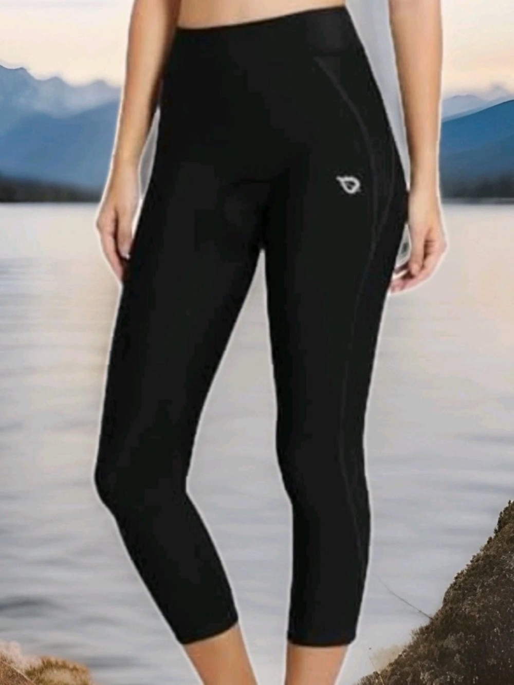 BALEAF Women's Cycling Leggings 3/4 Padded High Waist Breathable with Pockets